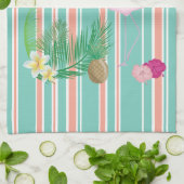 Personalisiertes tropisches Flamingo Teetuch Geschirrtuch (Gefaltet)