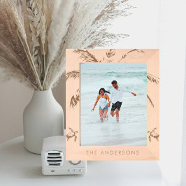 Personalisiertes tropisches Palmenmeer Schildkröte Geätzte Rahmen