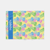 Personalisiertes tropisches Quallenmuster Fleecedecke (Vorderseite (Horizontal))