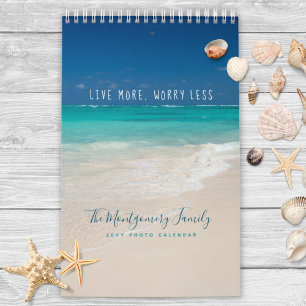 Personalisiertes tropisches Strand 2026 Foto Kalender