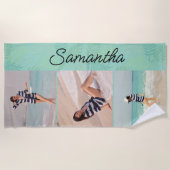 Personalisiertes tropisches Thema benutzerdefinier Strandtuch (Vorderseite)