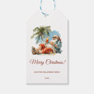 Personalisiertes tropisches Weihnachtsfest Geschenkanhänger