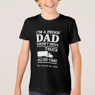 Personalisiertes Trucker-Dad-Kinder-Shirt Tri-Blend Shirt
