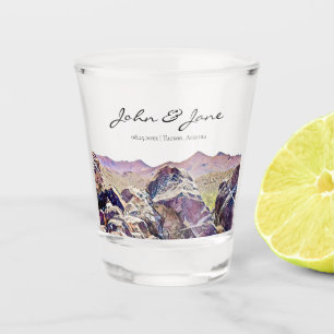 Personalisiertes Tucson Arizona Wüstenschussglas Schnapsglas