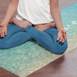 Personalisiertes türkis-blaues Wasser Yogamatte