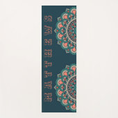 Personalisiertes Türkis Mandala Boho Yogamatte (Vorderseite)