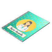 Personalisiertes Türkisblau Notizblock (Linke Seite)