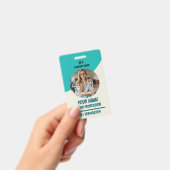 Personalisiertes Türkises Mitarbeiter-ID-Abzeichen Ausweis (Handheld)