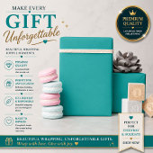 Personalisiertes türkisfarbenes Geschenkpapier