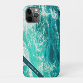 Personalisiertes türkisfarbenes Meer und Wellen Case-Mate iPhone Hülle