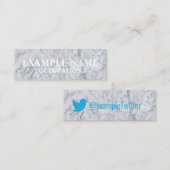 Personalisiertes Twitter aus Marmor Mini Visitenkarte (Vorne/Hinten)