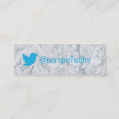 Personalisiertes Twitter aus Marmor Mini Visitenkarte (Rückseite)