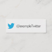 Personalisiertes Twitter aus "weißem Marmor" Mini Visitenkarte (Rückseite)