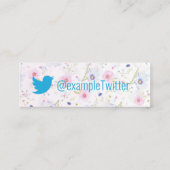 Personalisiertes Twitter "Blumenblüte" Mini Visitenkarte (Rückseite)