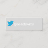 Personalisiertes Twitter "Box World" Mini Visitenkarte (Rückseite)