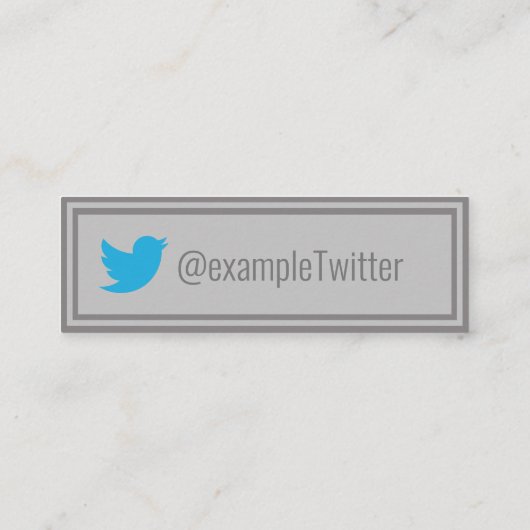 Personalisiertes Twitter "Brick Housing" Mini Visitenkarte (Rückseite)