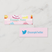 Personalisiertes Twitter "Cupcakes" Mini Visitenkarte (Vorne/Hinten)