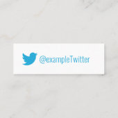 Personalisiertes Twitter "Fallen Blätter auf Holz" Mini Visitenkarte (Rückseite)