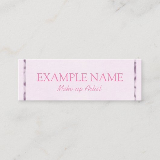 Personalisiertes Twitter "Pink Leaf" Mini Visitenkarte (Vorderseite)