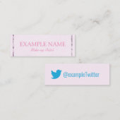 Personalisiertes Twitter "Pink Leaf" Mini Visitenkarte (Vorne/Hinten)