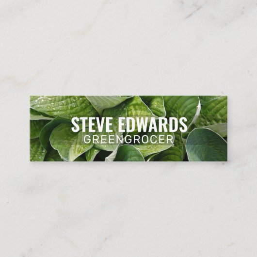 Personalisiertes Twitter "Verdant Blätter" Mini Visitenkarte (Vorderseite)