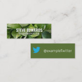 Personalisiertes Twitter "Verdant Blätter" Mini Visitenkarte (Vorne/Hinten)