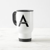 Personalisiertes Typografie-Monogramm Reisebecher (Vorderseite Links)