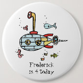 Personalisiertes U-Boot unter dem Wasserknopf-Abze Button (Vorderseite)