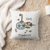 Personalisiertes U-Boot zurück mit Spots Kissen (Decke)