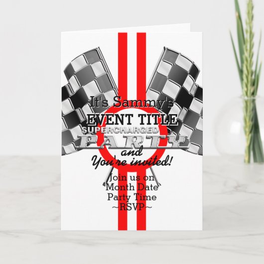 Personalisiertes überkomprimiertes Leistungs-Party Einladung (Vorderseite)