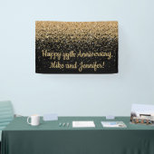 Personalisiertes Überraschungsjubiläum Party Black Banner (Messe)