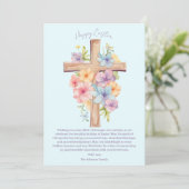 Personalisiertes Uferkreuz Feiertagskarte (Stehend Vorderseite)