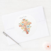 Personalisiertes Uferkreuz Runder Aufkleber (Umschlag)