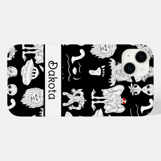Personalisiertes UFO, Alien, Bigfoot Cryptid Case-Mate iPhone Hülle (Rückseite (Horizontal))