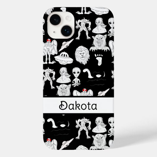 Personalisiertes UFO, Alien, Bigfoot Cryptid Case-Mate iPhone Hülle (Rückseite)