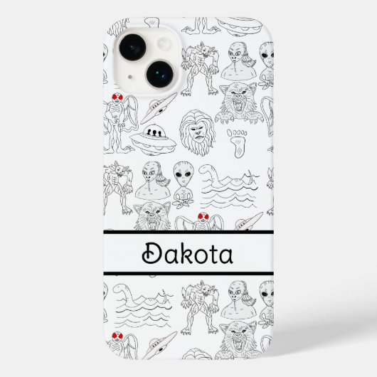 Personalisiertes UFO, Alien, Bigfoot Cryptid Case-Mate iPhone Hülle (Rückseite)