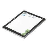 Personalisiertes UFO und Alien in der Sternennacht Notizblock (Rotiert)