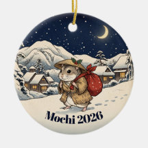 Personalisiertes Ukiyo-e Hamster Japanischer Winte
