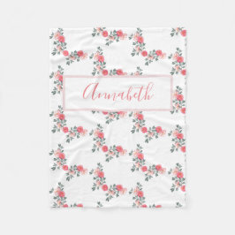 Personalisiertes umfassendes Baby Namensmädchen Fleecedecke