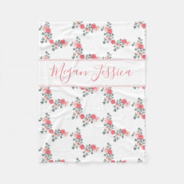 Personalisiertes umfassendes Baby Namensmädchen Fleecedecke