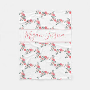Personalisiertes umfassendes Baby Namensmädchen Fleecedecke