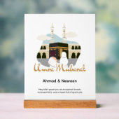 Personalisiertes Umra Mubarak Geschenk Acrylschild (Neutral)