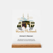 Personalisiertes Umra Mubarak Geschenk Acrylschild (Vorderseite)