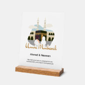 Personalisiertes Umra Mubarak Geschenk Acrylschild (Winkel)