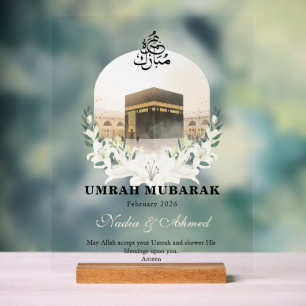 Personalisiertes Umrah Mubarak-Acrylschild Acrylschild