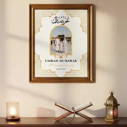 Personalisiertes Umrah Mubarak-Fotoplakat Custom I Poster