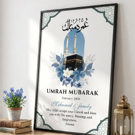 Personalisiertes Umrah Mubarak Islamisches Wandkun Poster