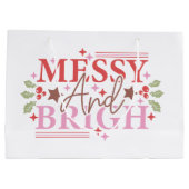 Personalisiertes und helles Weihnachtsgeschenk Große Geschenktüte (Rückseite)