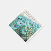 Personalisiertes und lebendiges Elegantes Aquamari Serviette (Ecke)