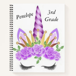 Personalisiertes Unicorn-Kinderbuch Notizblock